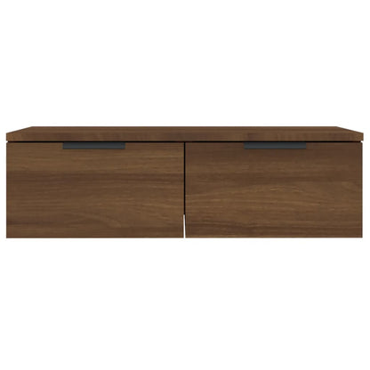 Wandkast 68X30X20 Cm Bewerkt Hout Bruineikenkleurig