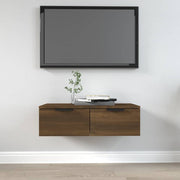 Wandkast 68x30x20 cm bewerkt hout bruin