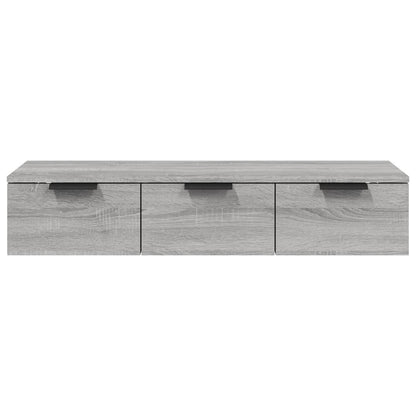Wandkast 102X30X20 Cm Bewerkt Hout Grijs Sonoma Eikenkleurig