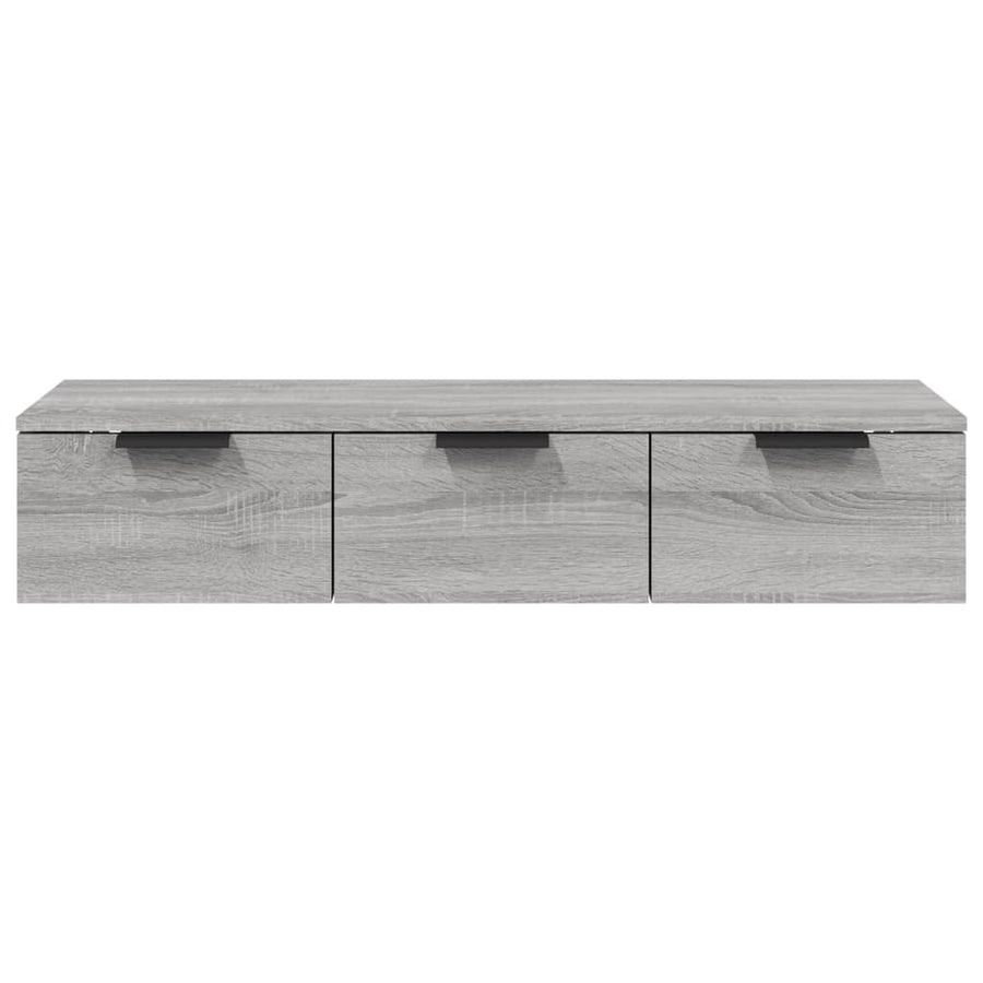 Wandkast 102X30X20 Cm Bewerkt Hout Grijs Sonoma Eikenkleurig