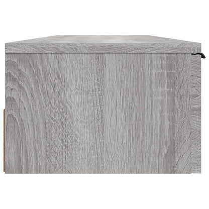 Wandkast 102X30X20 Cm Bewerkt Hout Grijs Sonoma Eikenkleurig