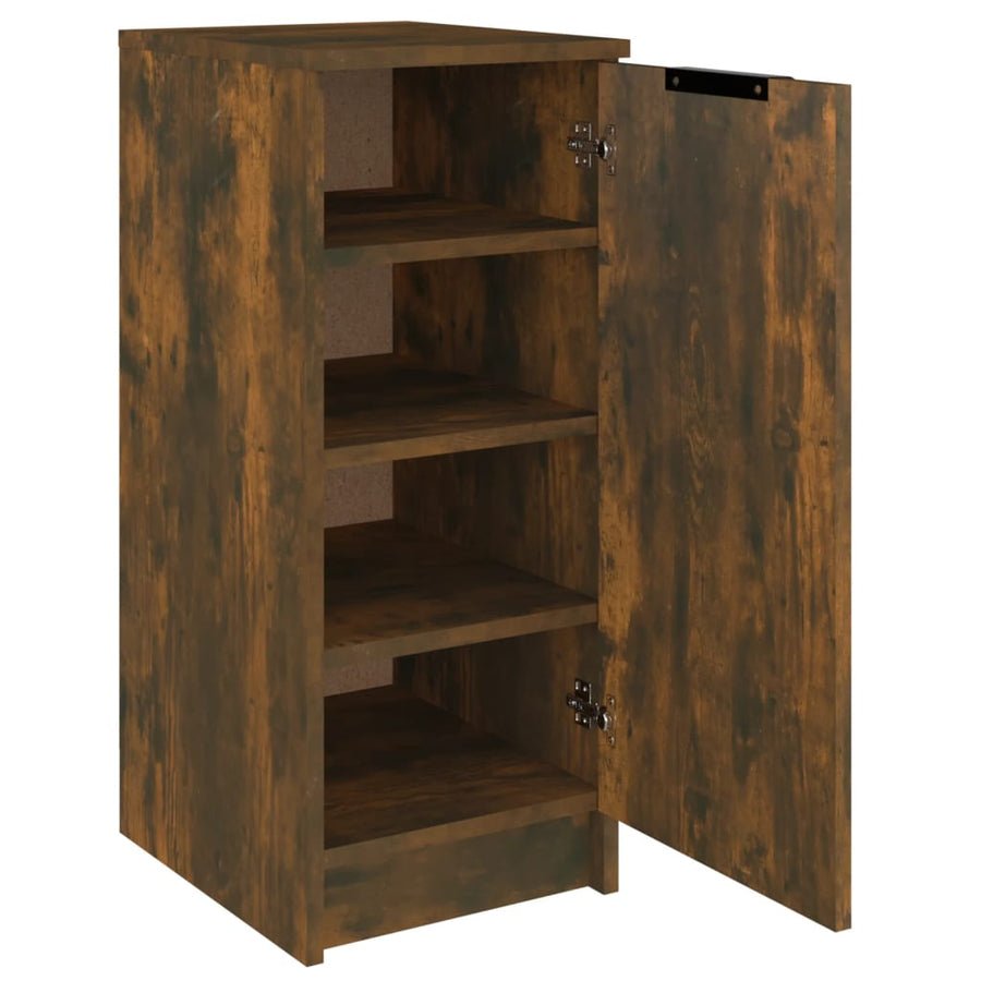 Schoenenkast 30X35X70 Cm Bewerkt Hout Gerookt Eikenkleurig
