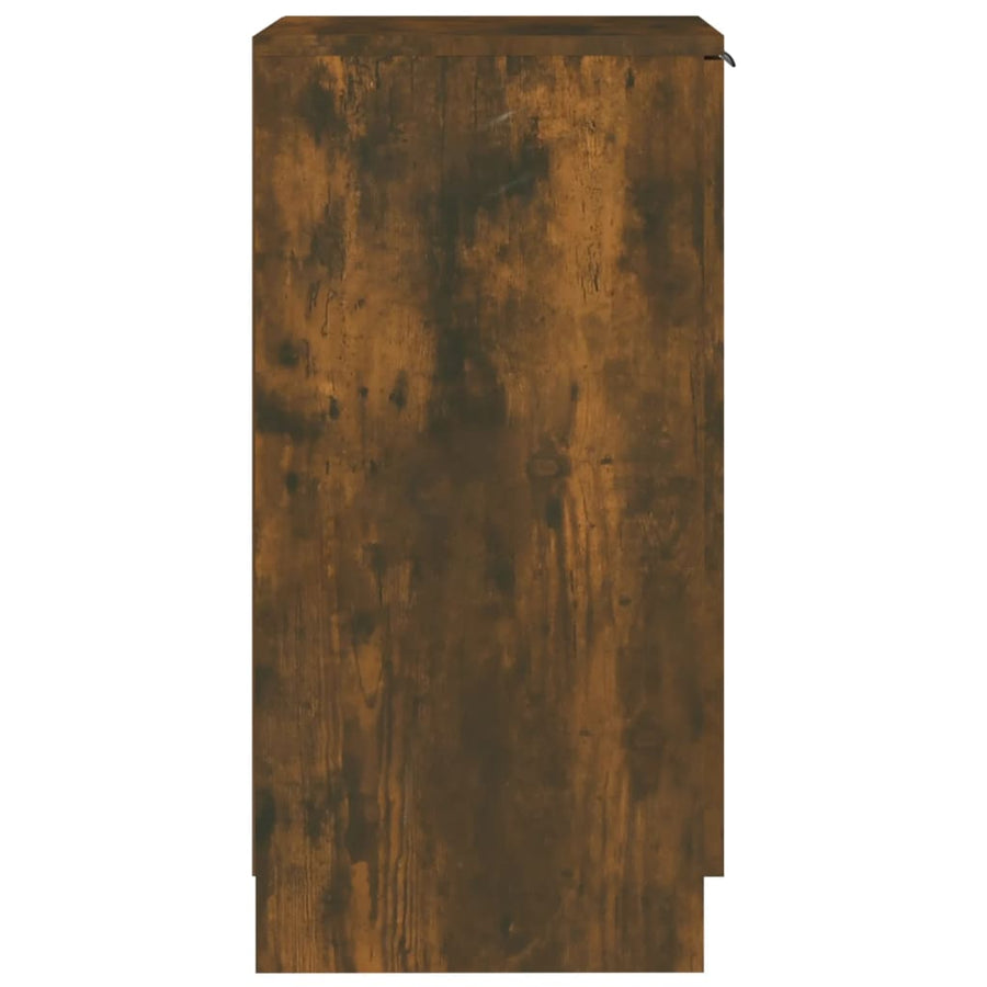 Schoenenkast 30X35X70 Cm Bewerkt Hout Gerookt Eikenkleurig