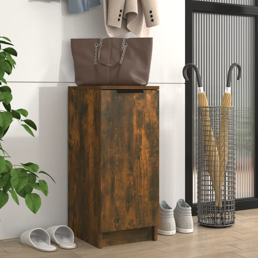 Schoenenkast 30X35X70 Cm Bewerkt Hout Gerookt Eikenkleurig