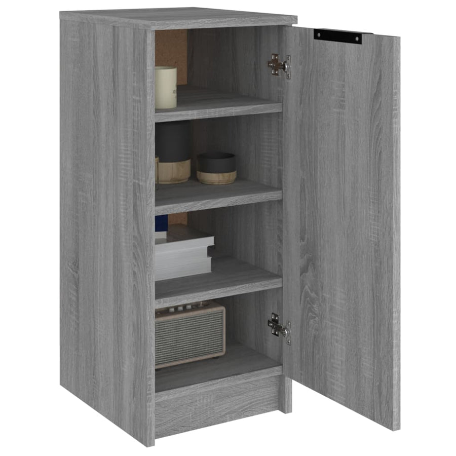 Schoenenkast 30X35X70 Cm Bewerkt Hout Eikenkleurig Grijs sonoma