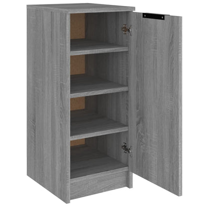 Schoenenkast 30X35X70 Cm Bewerkt Hout Eikenkleurig Grijs sonoma