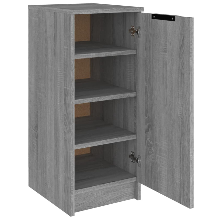 Schoenenkast 30X35X70 Cm Bewerkt Hout Eikenkleurig Grijs sonoma