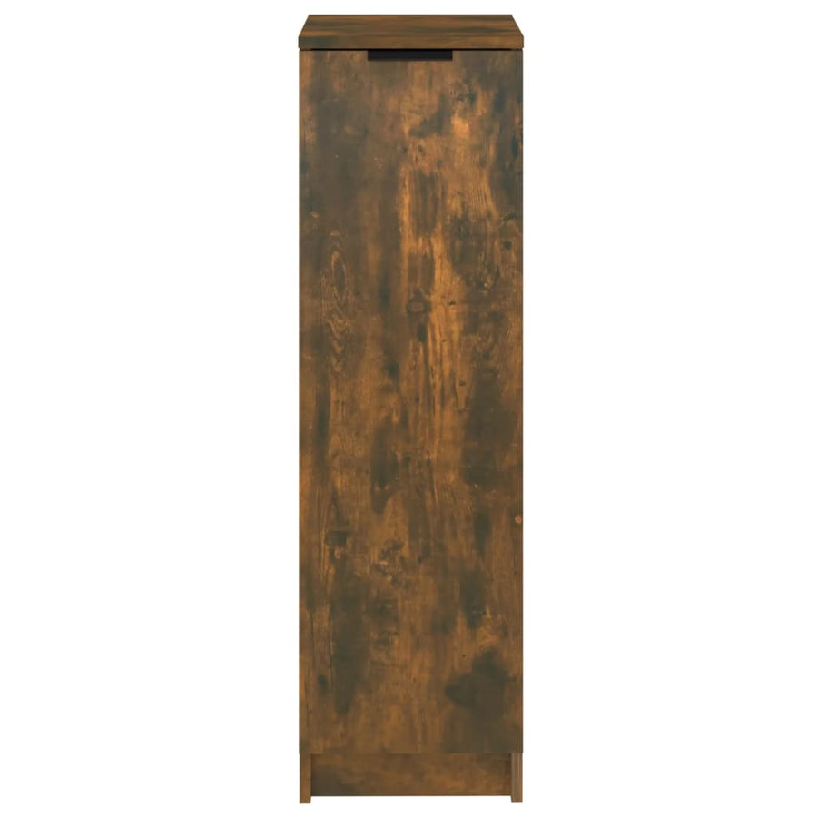 Schoenenkast 30X35X100 Cm Bewerkt Hout Gerookt Eikenkleurig