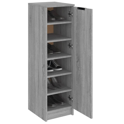 Schoenenkast 30X35X00 Cm Bewerkt Hout Eikenkleur Grijs sonoma
