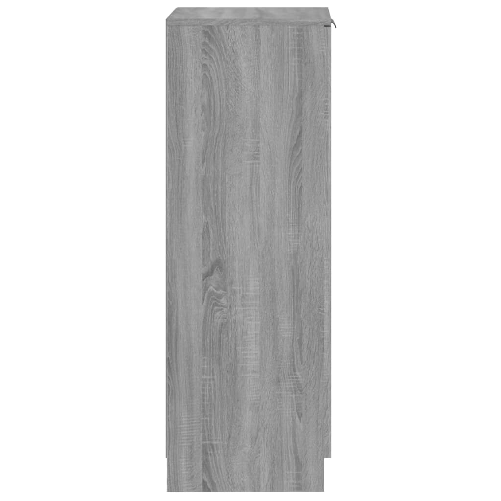 Schoenenkast 30X35X00 Cm Bewerkt Hout Eikenkleur Grijs sonoma