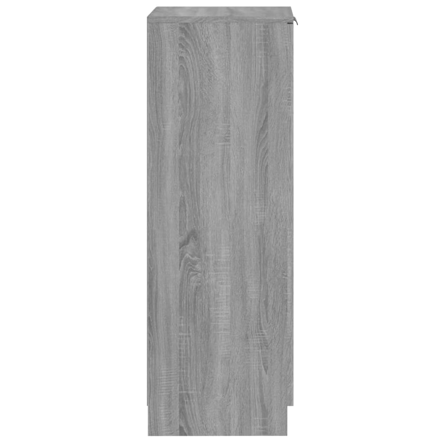 Schoenenkast 30X35X00 Cm Bewerkt Hout Eikenkleur Grijs sonoma