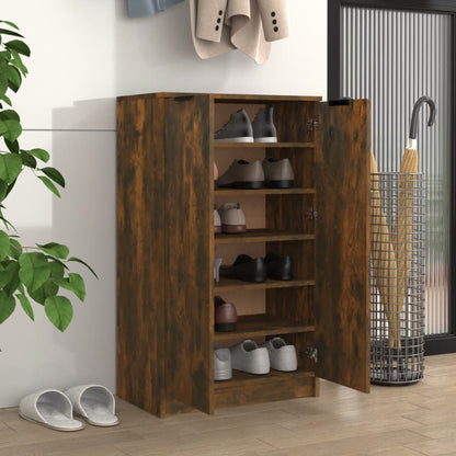 Schoenenkast 59X35X00 Cm Bewerkt Hout Kleurig Gerookt eiken