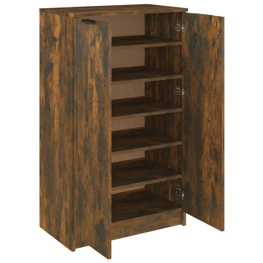 Schoenenkast 59X35X00 Cm Bewerkt Hout Kleurig Gerookt eiken