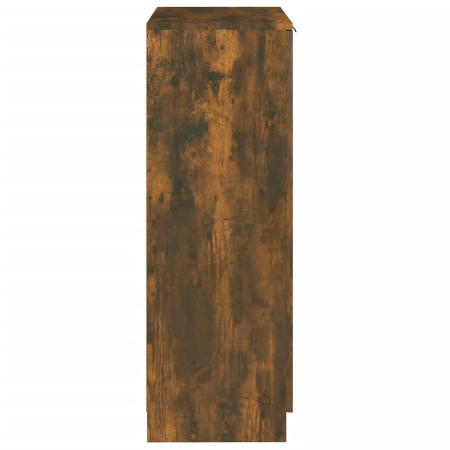 Schoenenkast 59X35X00 Cm Bewerkt Hout Kleurig Gerookt eiken