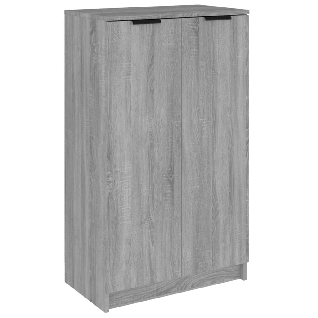 Schoenenkast 59X35X00 Cm Bewerkt Hout Eikenkleur Grijs sonoma