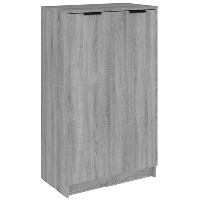 Schoenenkast 59X35X00 Cm Bewerkt Hout Eikenkleur Grijs sonoma