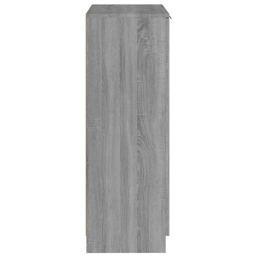 Schoenenkast 59X35X00 Cm Bewerkt Hout Eikenkleur Grijs sonoma