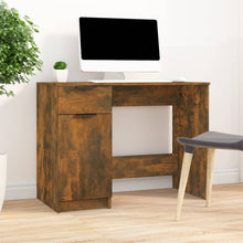 Bureau 100X50X75 Cm Bewerkt Hout Gerookt Eikenkleurig