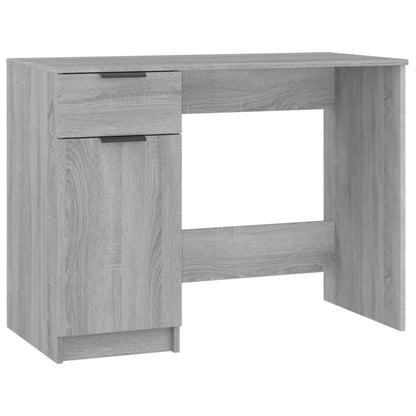 Bureau 100X50X75 Cm Bewerkt Hout Grijs Sonoma Eikenkleurig