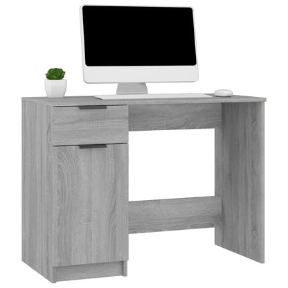 Bureau 100X50X75 Cm Bewerkt Hout Grijs Sonoma Eikenkleurig