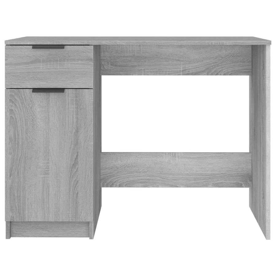 Bureau 100X50X75 Cm Bewerkt Hout Grijs Sonoma Eikenkleurig