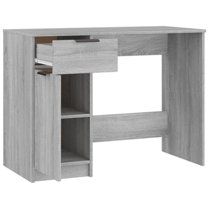 Bureau 100X50X75 Cm Bewerkt Hout Grijs Sonoma Eikenkleurig