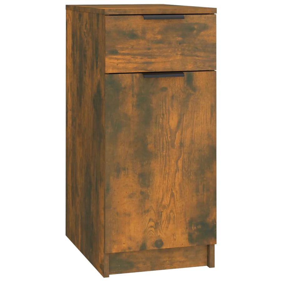Bureaukast 33,5X50X75 Cm Bewerkt Hout Gerookt Eikenkleurig