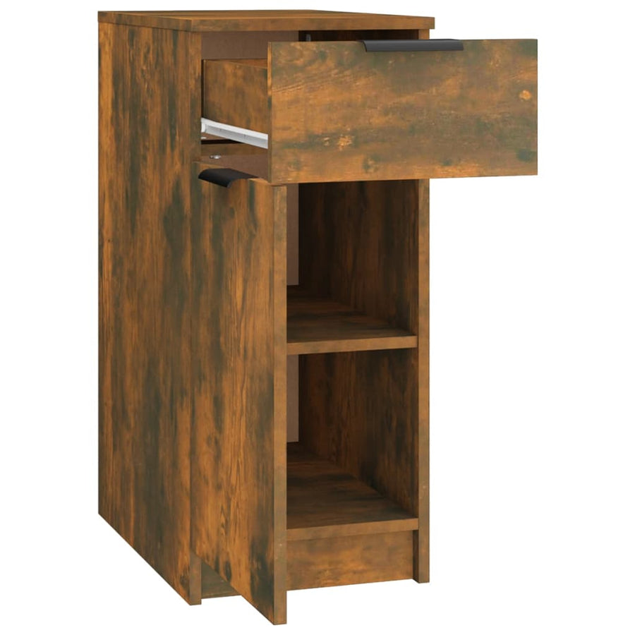 Bureaukast 33,5X50X75 Cm Bewerkt Hout Gerookt Eikenkleurig