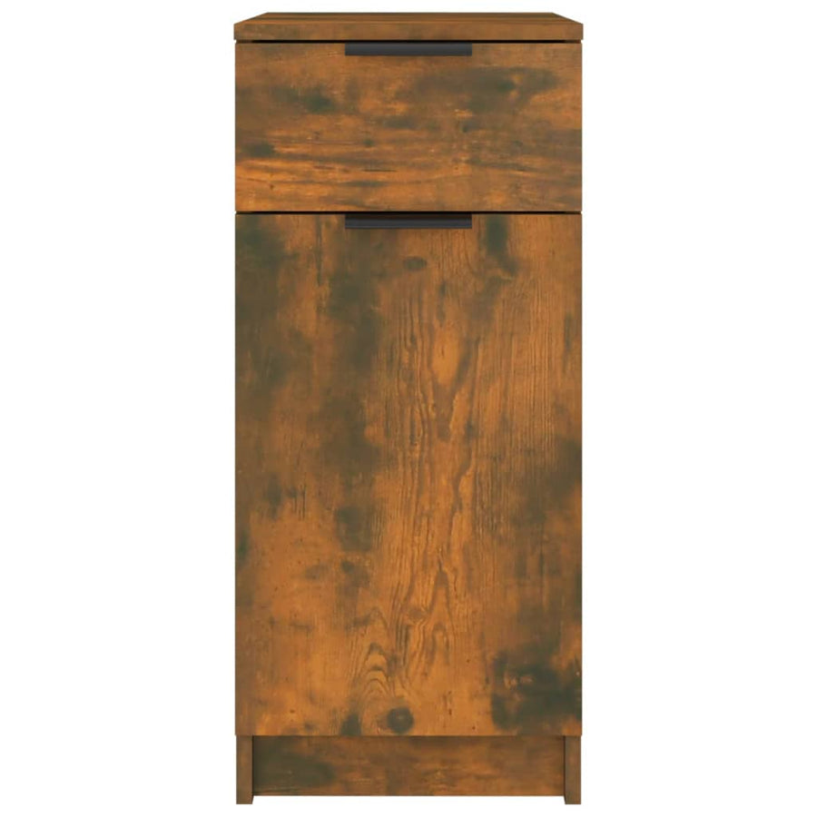 Bureaukast 33,5X50X75 Cm Bewerkt Hout Gerookt Eikenkleurig