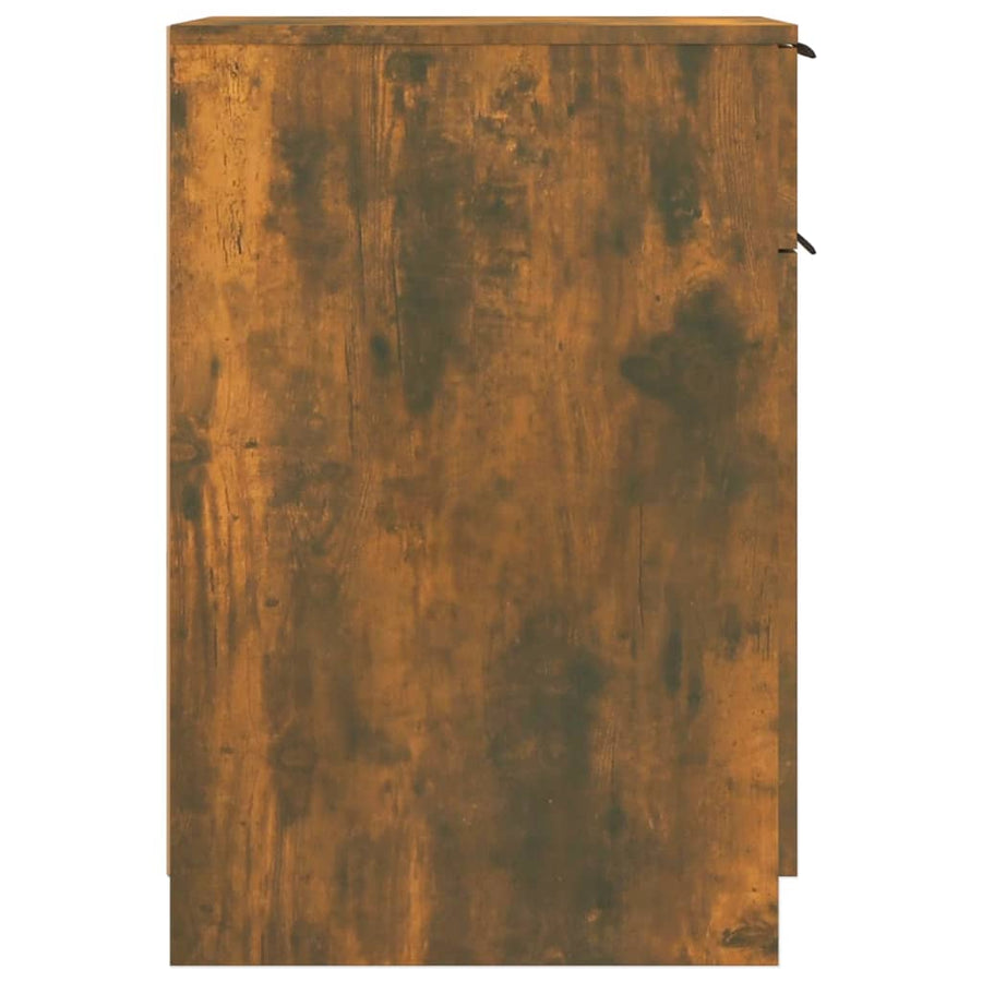 Bureaukast 33,5X50X75 Cm Bewerkt Hout Gerookt Eikenkleurig