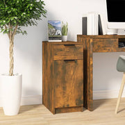 Bureaukast 33,5x50x75 cm bewerkt hout gerookt eiken