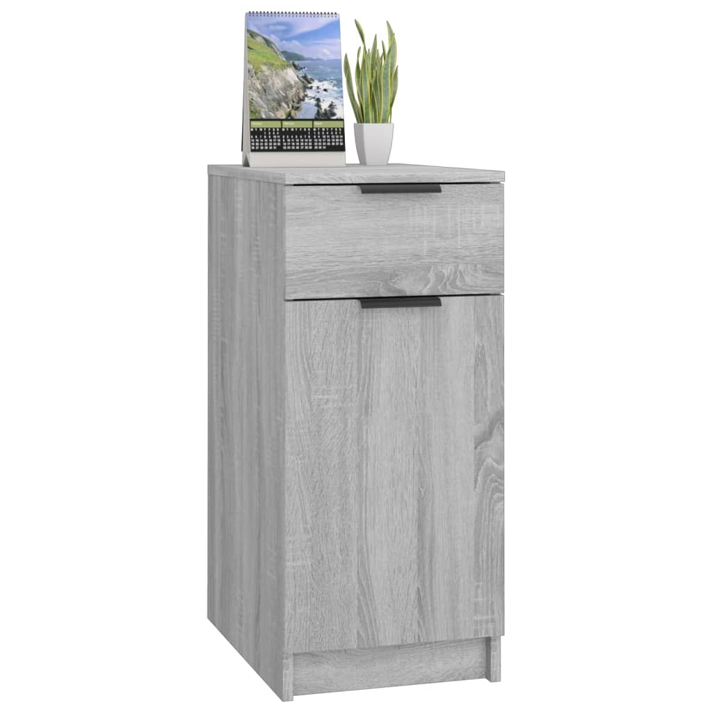 Bureaukast 33,5X50X75 Cm Bewerkt Hout Grijs Sonoma Eikenkleurig
