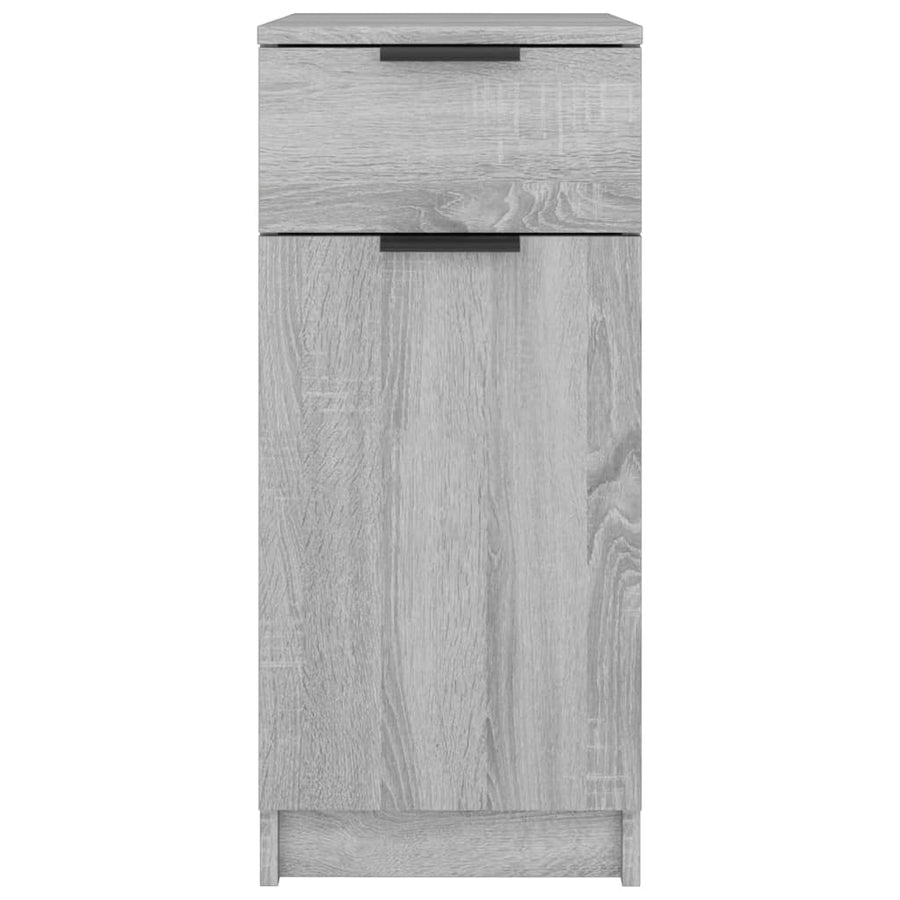 Bureaukast 33,5X50X75 Cm Bewerkt Hout Grijs Sonoma Eikenkleurig