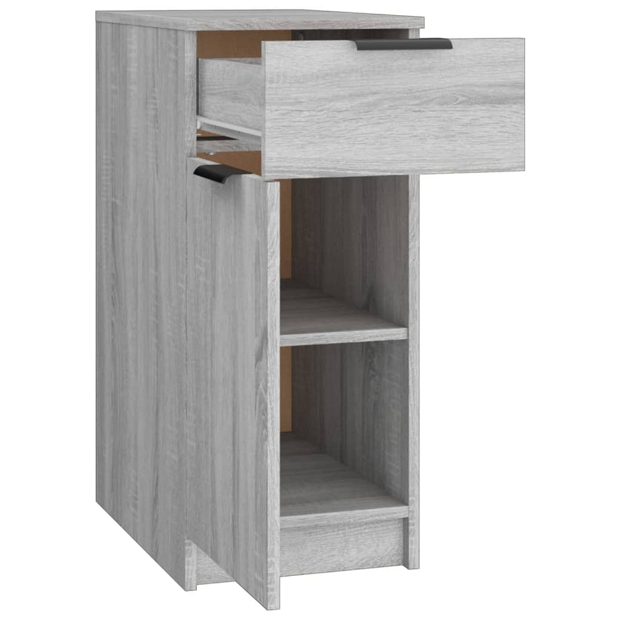 Bureaukast 33,5X50X75 Cm Bewerkt Hout Grijs Sonoma Eikenkleurig