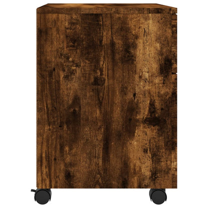 Dossierkast Verrijdbaar 45X38X54 Cm Bewerkt Hout Gerookt Eiken