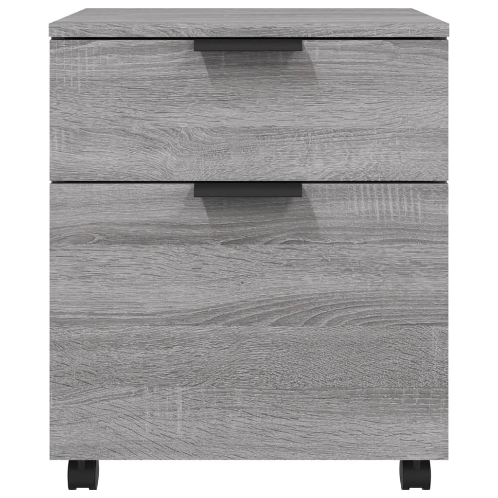 Dossierkast Verrijdbaar 45X38X54 Cm Bewerkt Hout Grijs Sonoma