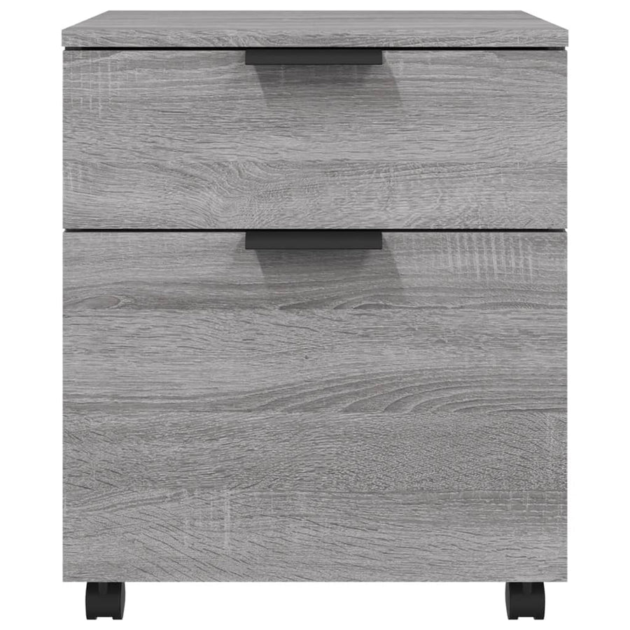 Dossierkast Verrijdbaar 45X38X54 Cm Bewerkt Hout Grijs Sonoma