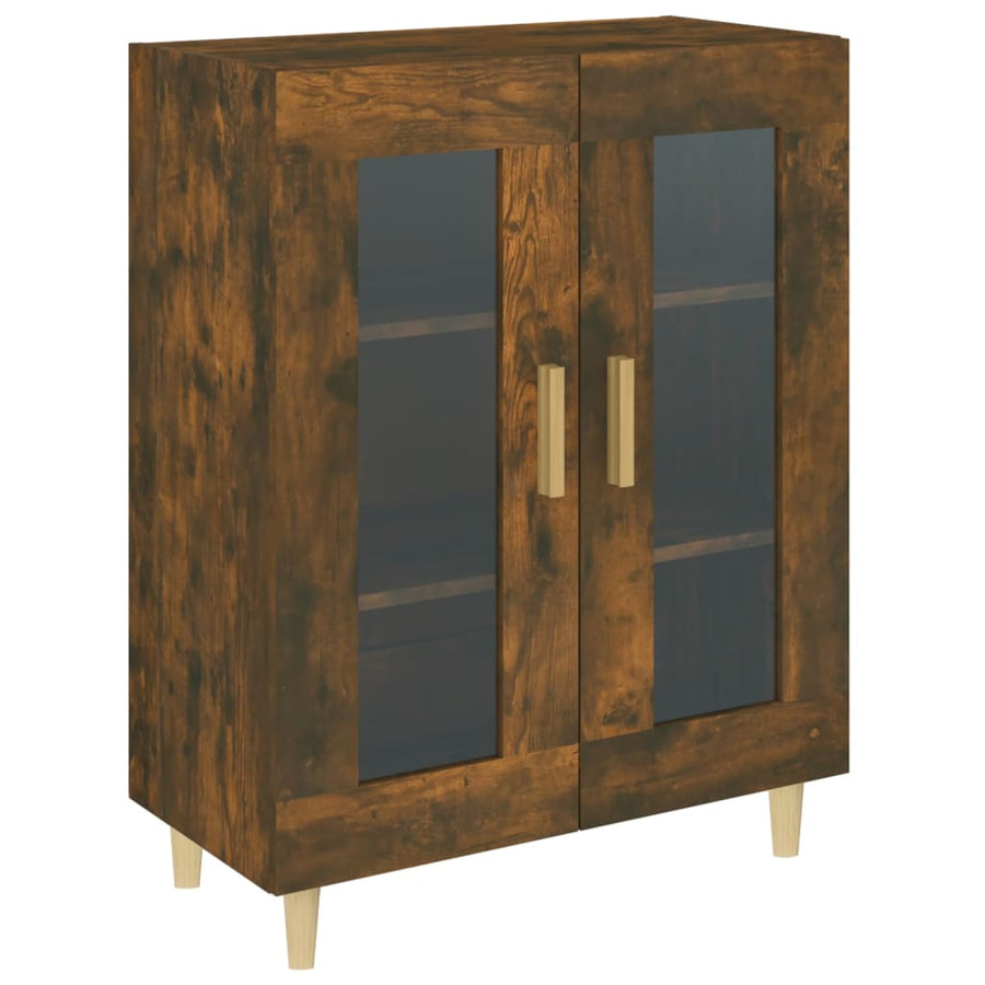 Dressoir 69,5X34X90 Cm Bewerkt Hout Gerookt Eikenkleurig