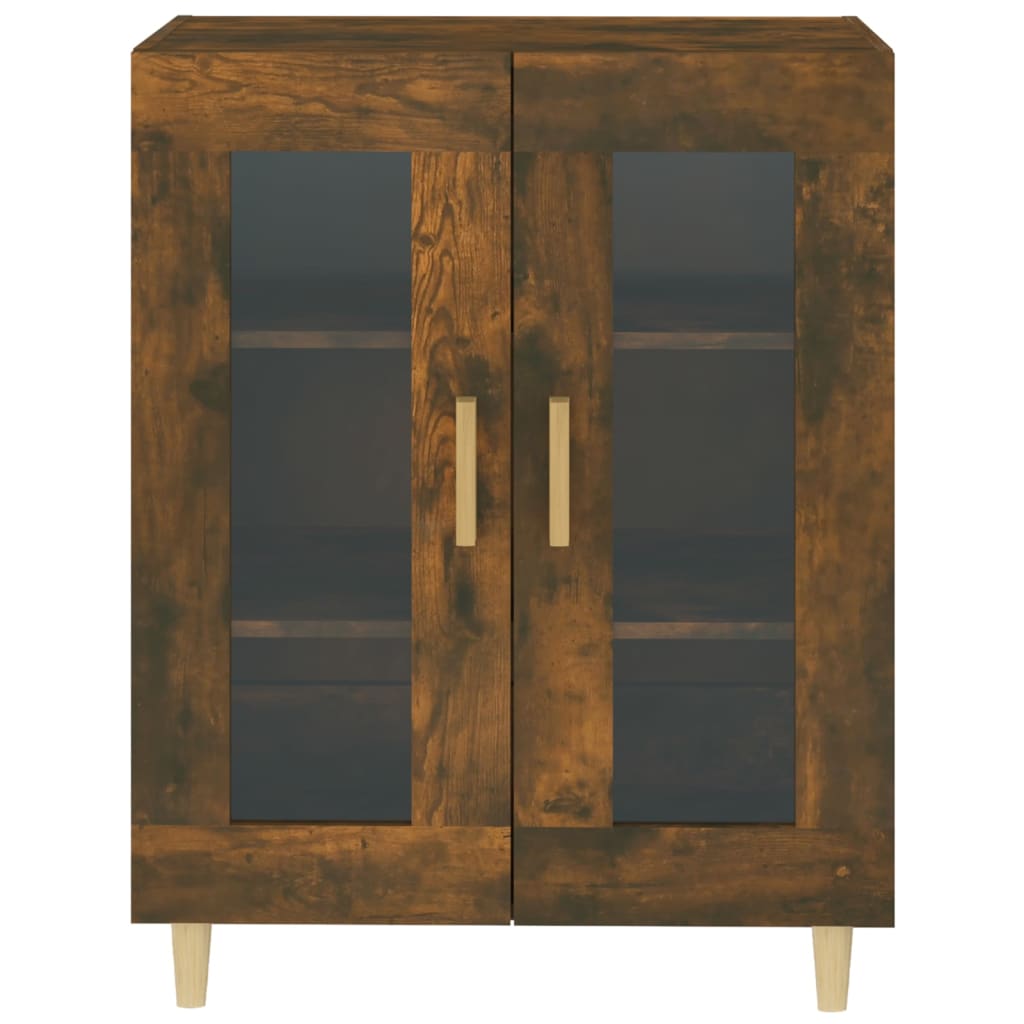 Dressoir 69,5X34X90 Cm Bewerkt Hout Gerookt Eikenkleurig