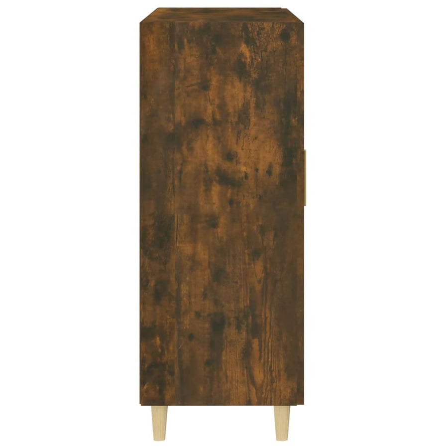 Dressoir 69,5X34X90 Cm Bewerkt Hout Gerookt Eikenkleurig