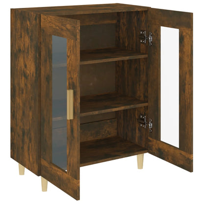 Dressoir 69,5X34X90 Cm Bewerkt Hout Gerookt Eikenkleurig