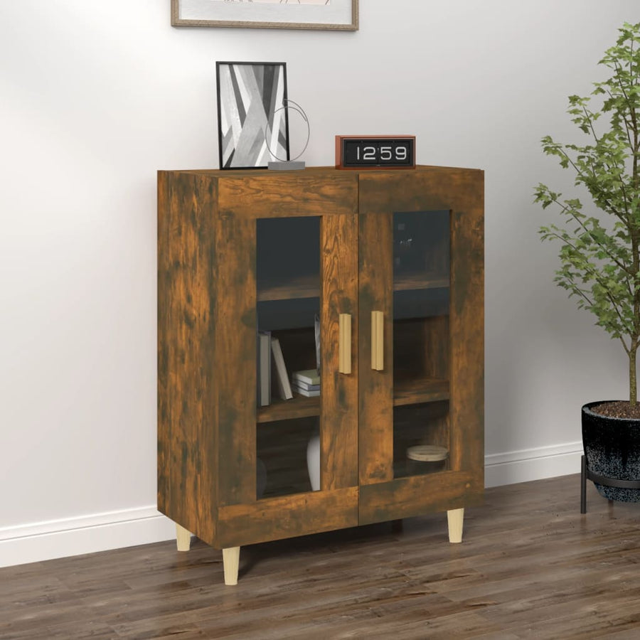 Dressoir 69,5X34X90 Cm Bewerkt Hout Gerookt Eikenkleurig