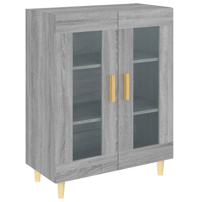 Dressoir 69,5X34X90 Cm Bewerkt Hout Eikenkleurig Grijs sonoma