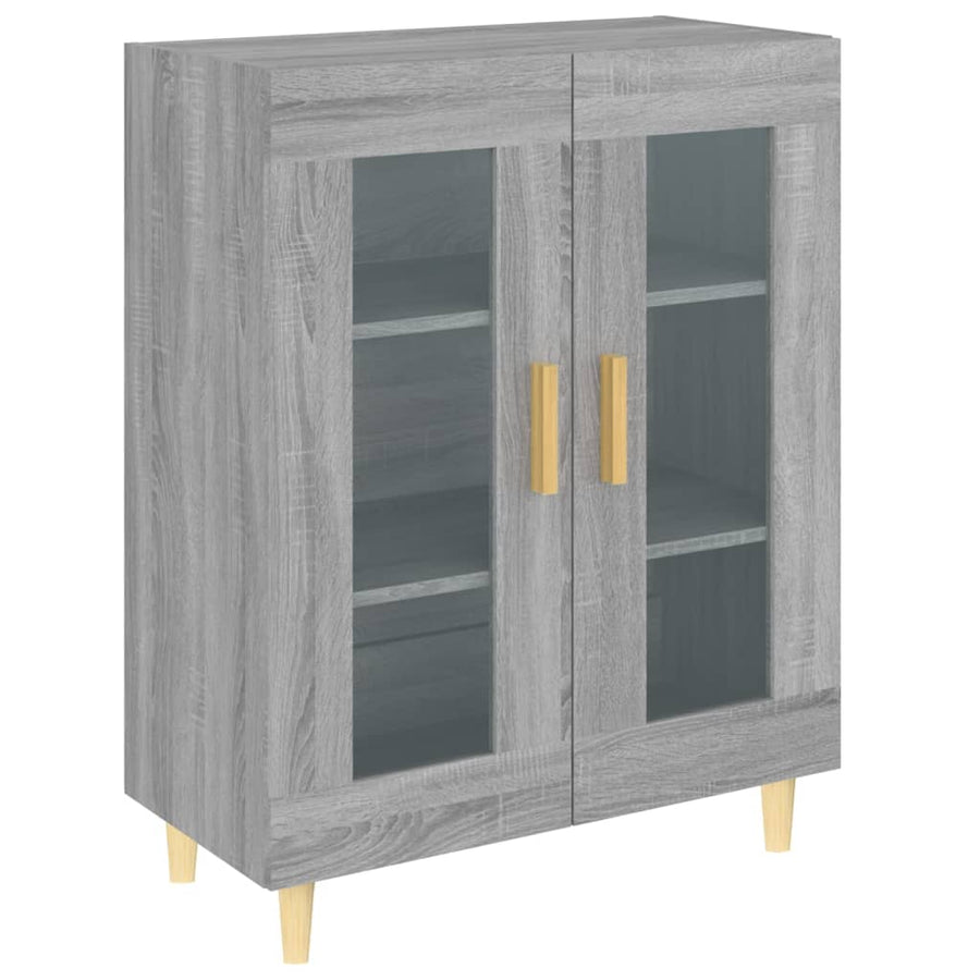 Dressoir 69,5X34X90 Cm Bewerkt Hout Eikenkleurig Grijs sonoma