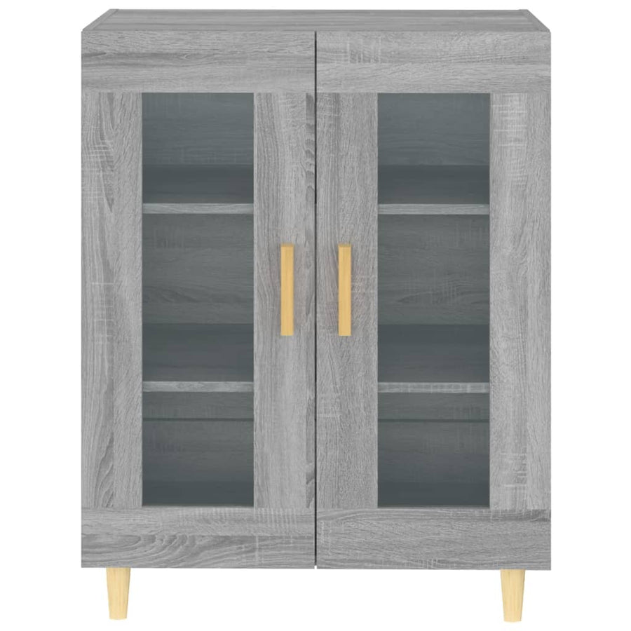 Dressoir 69,5X34X90 Cm Bewerkt Hout Eikenkleurig Grijs sonoma