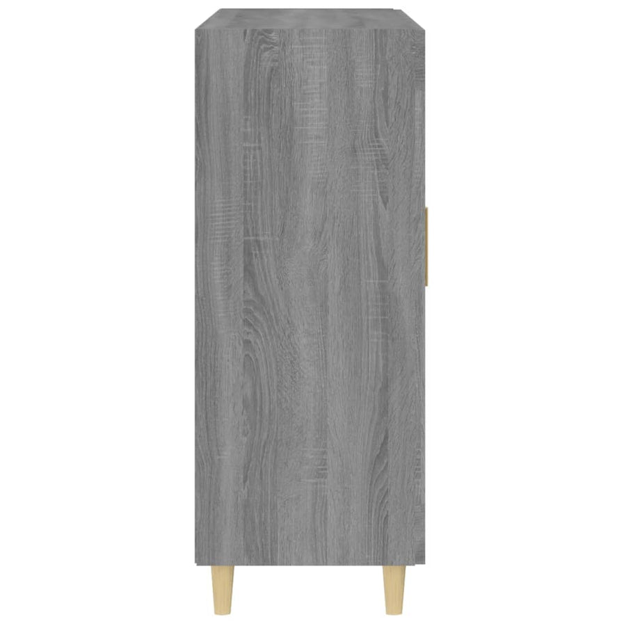 Dressoir 69,5X34X90 Cm Bewerkt Hout Eikenkleurig Grijs sonoma