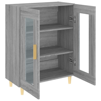 Dressoir 69,5X34X90 Cm Bewerkt Hout Eikenkleurig Grijs sonoma