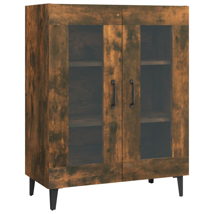 Dressoir 69,5X34X90 Cm Bewerkt Hout Gerookt Eikenkleurig