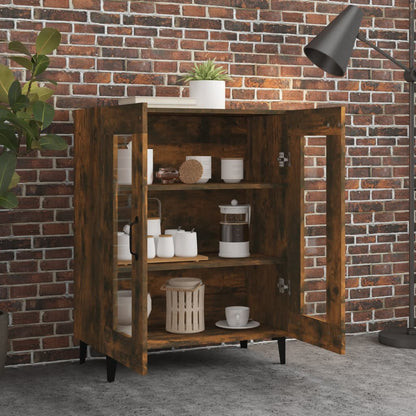 Dressoir 69,5X34X90 Cm Bewerkt Hout Gerookt Eikenkleurig