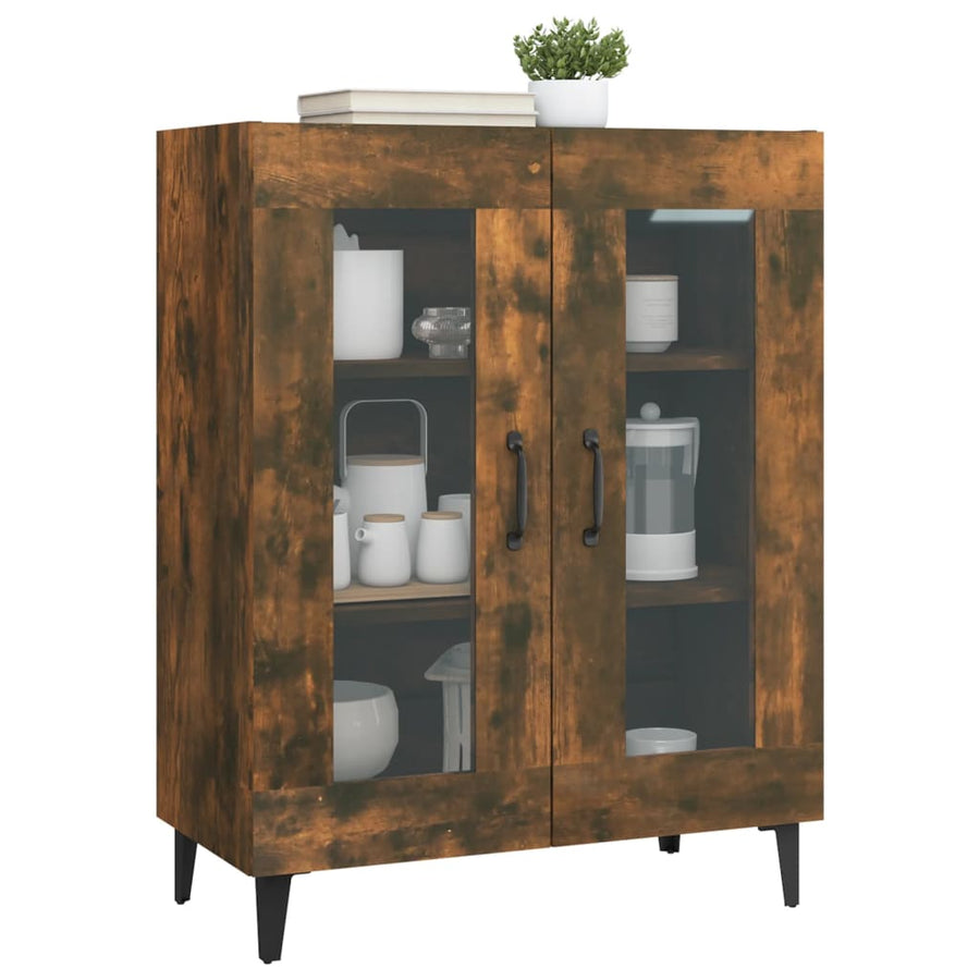 Dressoir 69,5X34X90 Cm Bewerkt Hout Gerookt Eikenkleurig
